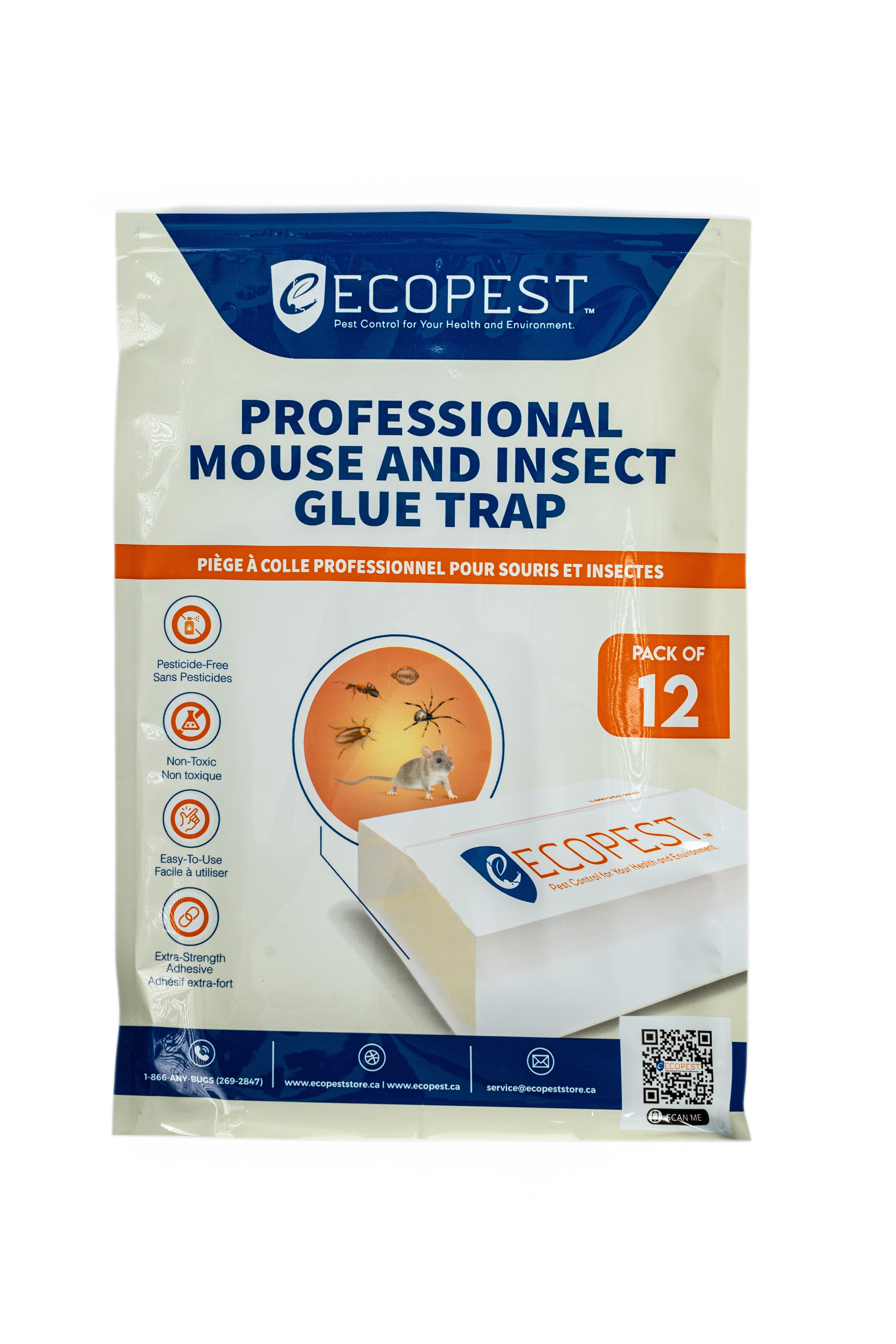 ECOPEST - Insect Trap and Monitor - (36 x Cards = 108 Traps) - A Non-Poisonous Glue Trap That captures and Monitors Insects.…