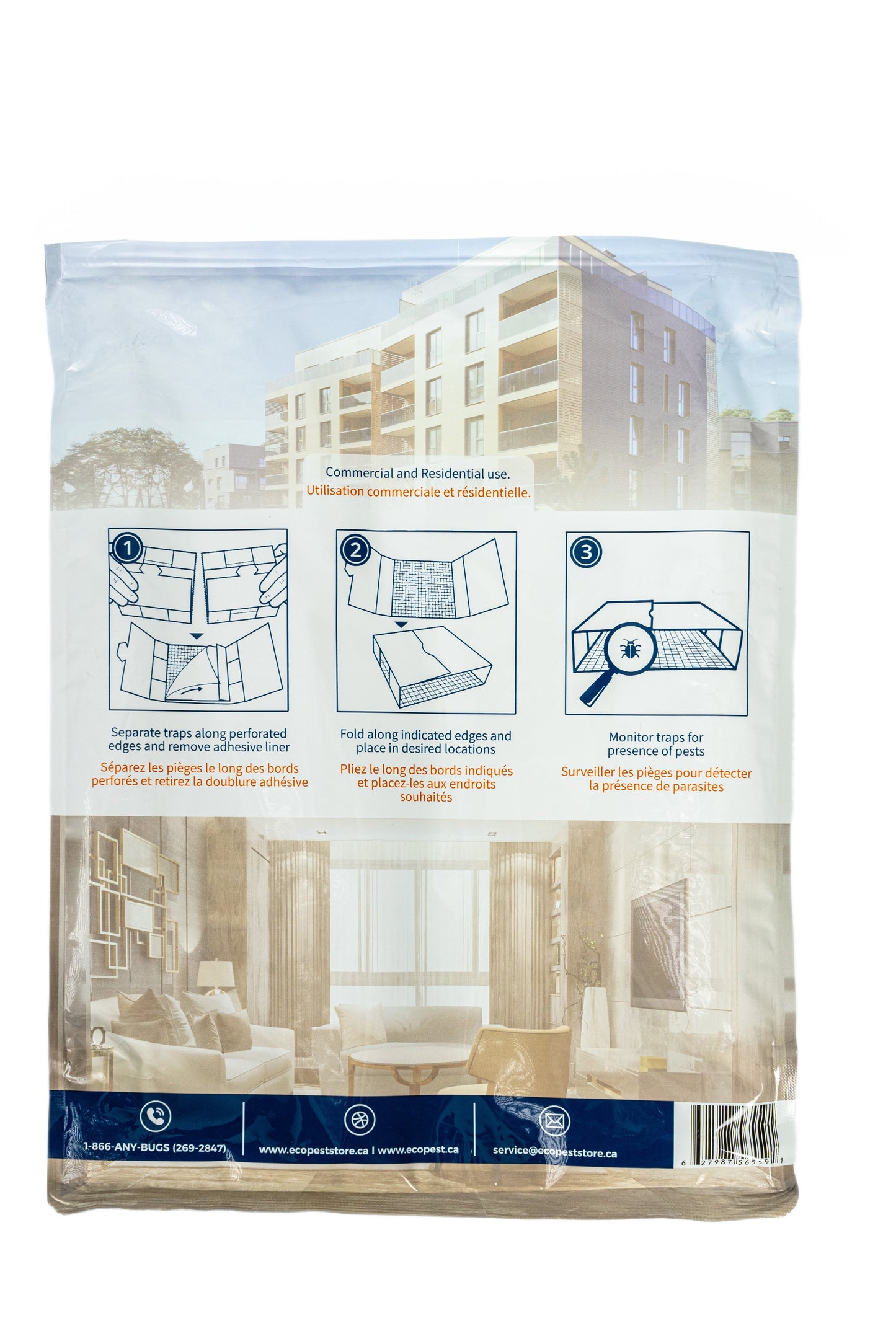 ECOPEST - Insect Trap and Monitor - (36 x Cards = 108 Traps) - A Non-Poisonous Glue Trap That captures and Monitors Insects.…