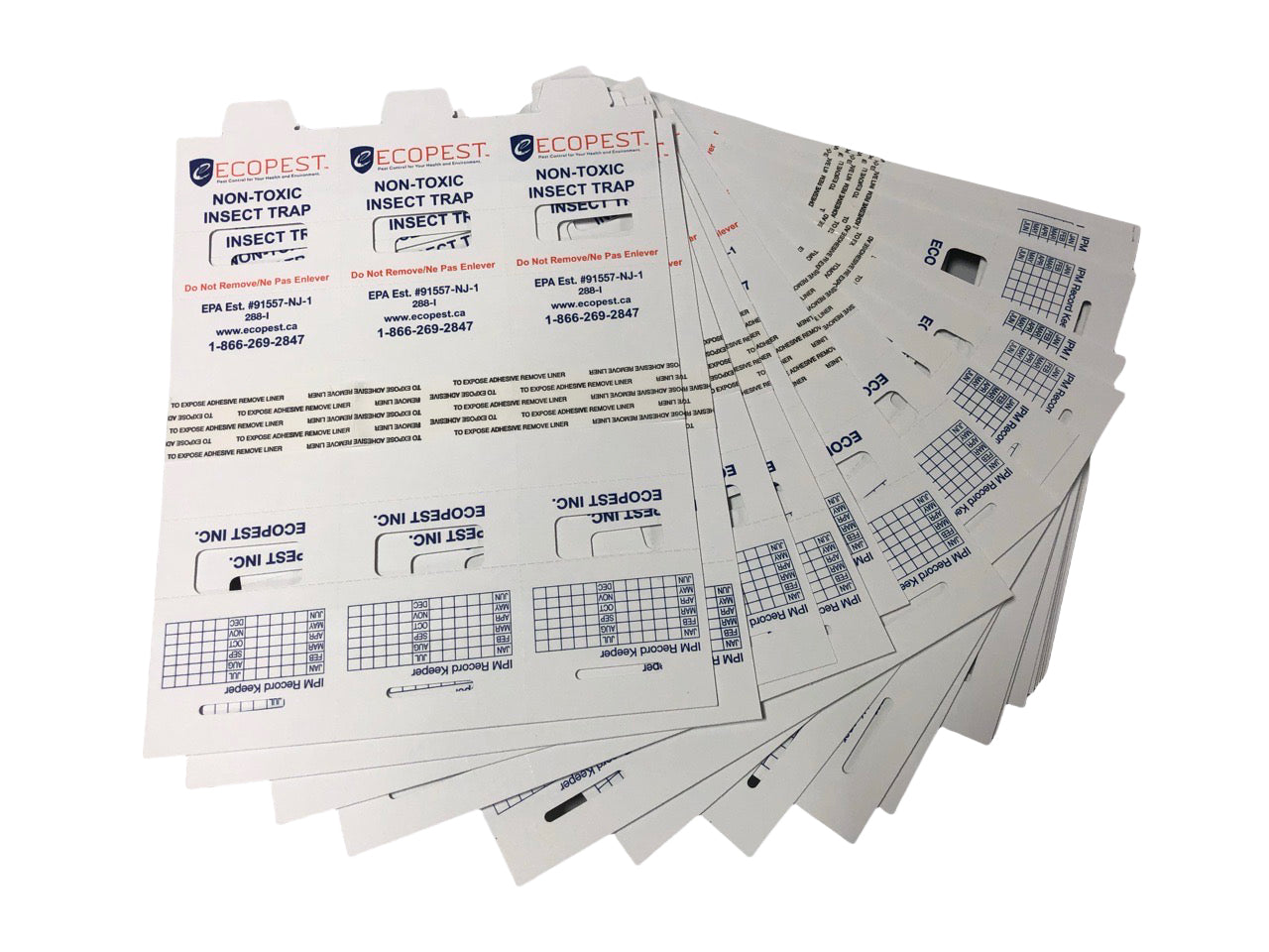 ECOPEST - Insect Trap and Monitor - (36 x Cards = 108 Traps) - A Non-Poisonous Glue Trap That captures and Monitors Insects.…