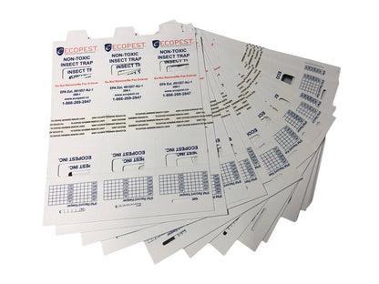 ECOPEST - Insect Trap and Monitor - (36 x Cards = 108 Traps) - A Non-Poisonous Glue Trap That captures and Monitors Insects.…