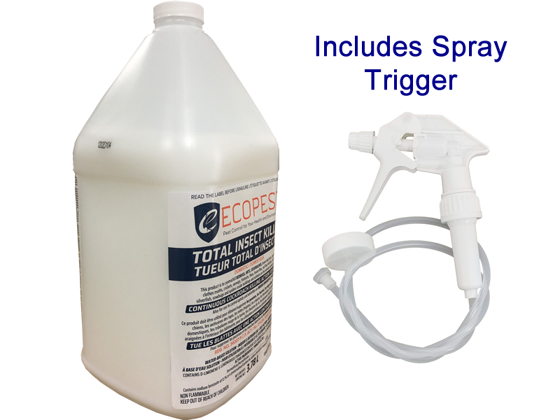 ECOPEST - Bed Bug Spray, Cockroach Spray, Ants Spray - TOTAL INSECT KILLER -3.78L with SPRAYER