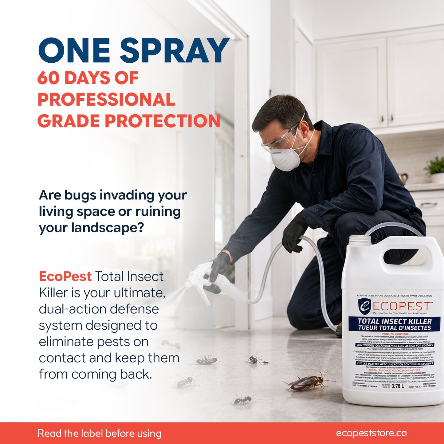 ECOPEST - HOME AND GARDEN TOTAL INSECT CONTROL KIT with FREE virtual consultation