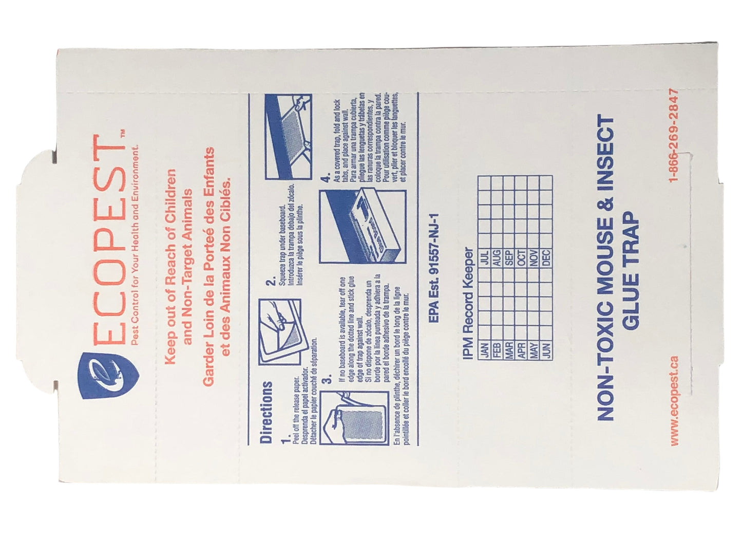 ECOPEST - Professional Sticky Best Mouse & Insect Glue Boards on The Market - 72MB