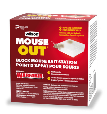 Wilson® MOUSE OUT™ Warfarin Block Mouse Bait Station
